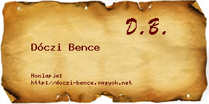 Dóczi Bence névjegykártya